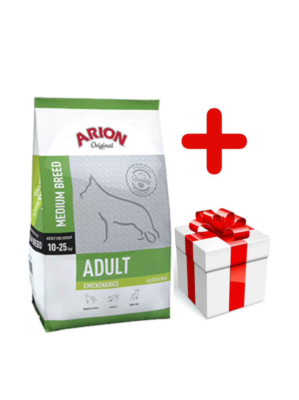 ARION Original Adult Medium Breed Chicken & Rice 12kg + niespodzianka dla psa GRATIS!