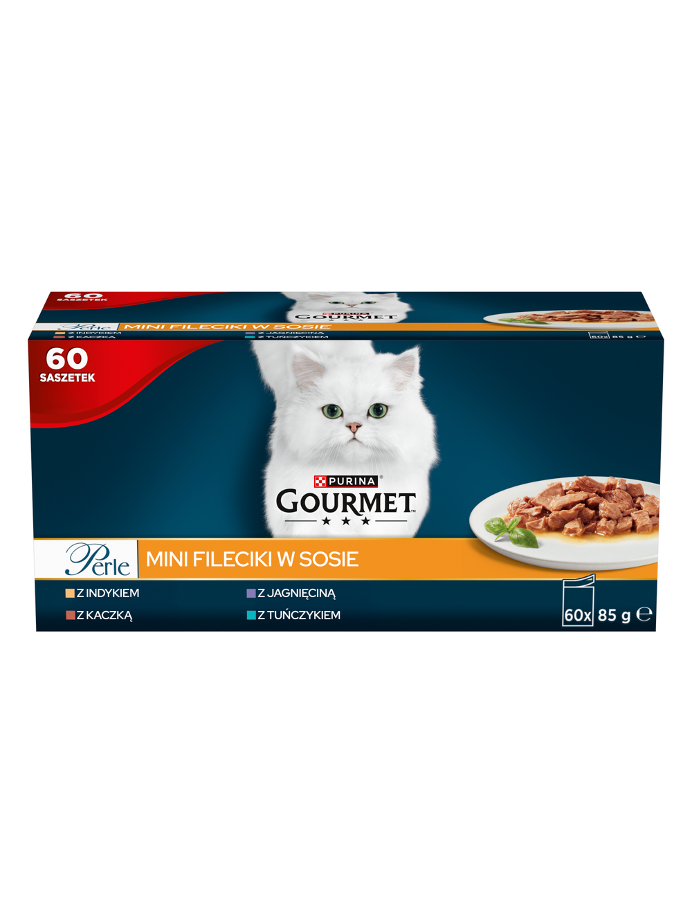Purina Gourmet Perle Mini Fileciki w sosie Karma dla kotów 60x85g