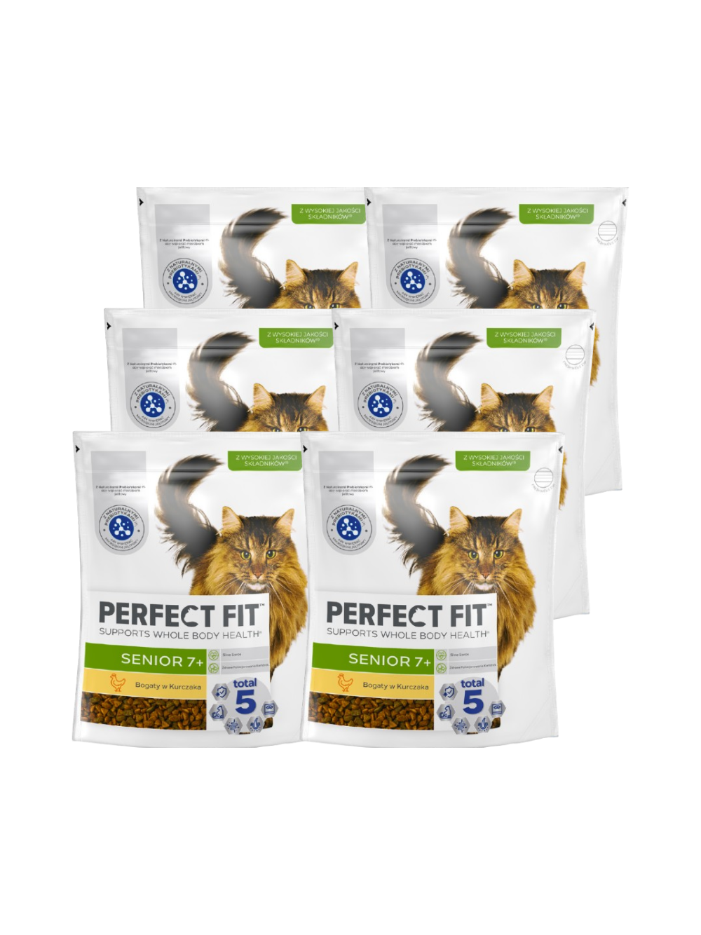 PERFECT FIT (Senior 7+) 6x750g Bogaty w kurczaka - sucha karma dla kota starszego