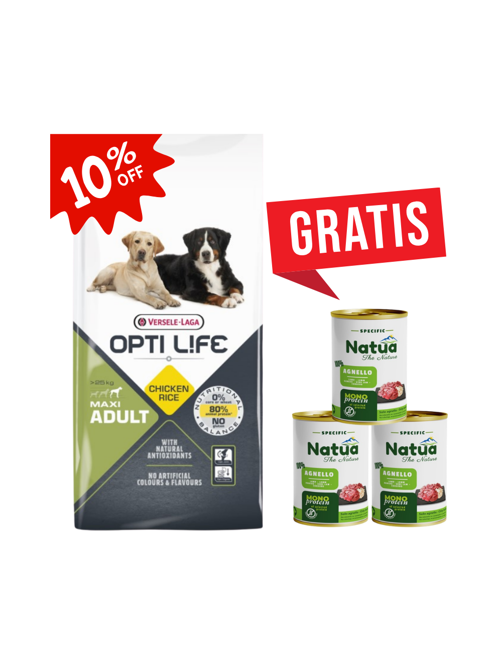 VERSELE-LAGA Opti Life Adult Maxi 12,5kg - z kurczakiem - dla dużych ras