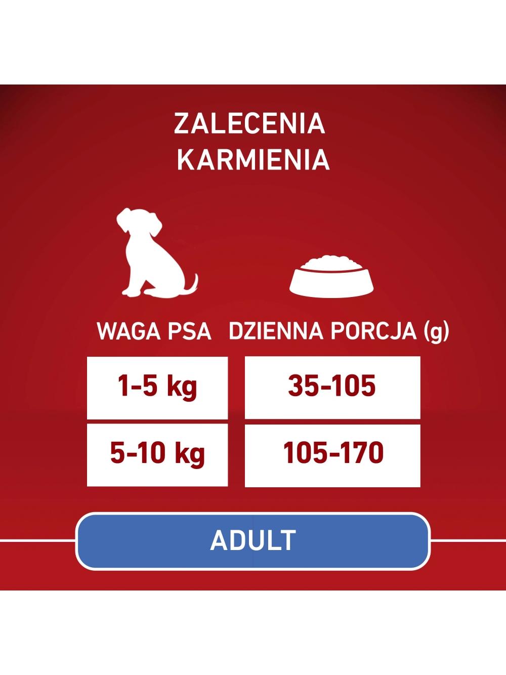 PURINA ONE Adult Mini/Small Karma dla dorosłych psów bogata w wołowinę z ryżem 3 kg/ opakowanie uszkodzone (7138)!!