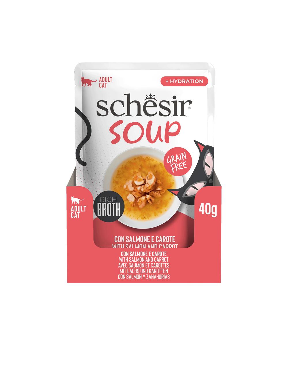 Schesir Soup łosoś z marchewką 40g saszetka