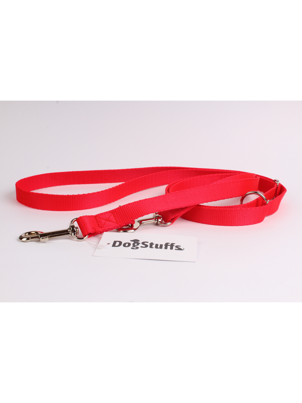 DogStuffs Smycz Regulowana – Czerwona 15mm/220cm