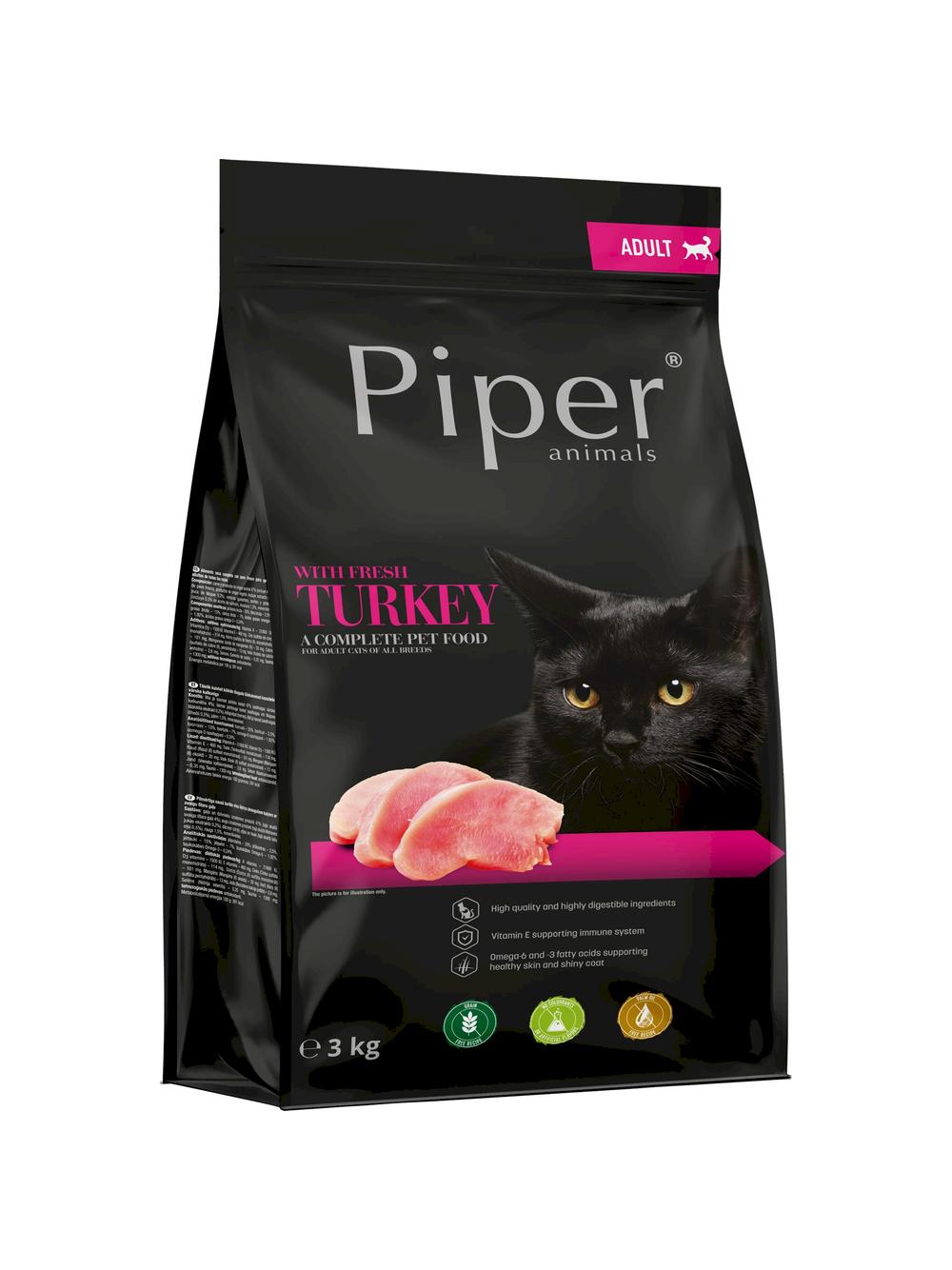 DOLINA NOTECI Piper Animals z indykiem dla kotów 3kg