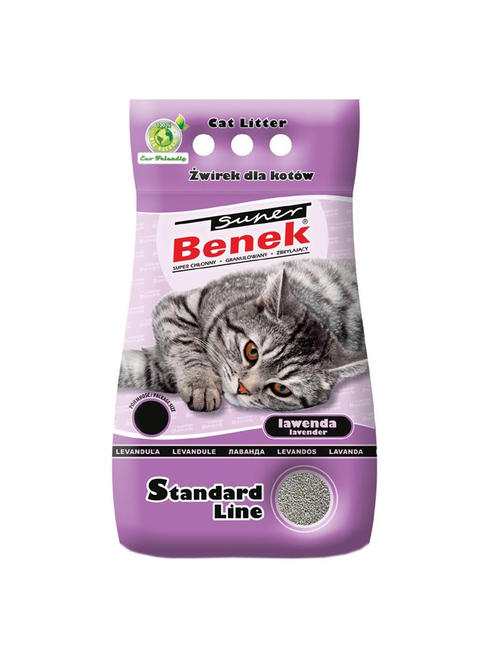 SUPER BENEK Żwirek Lawenda 5l