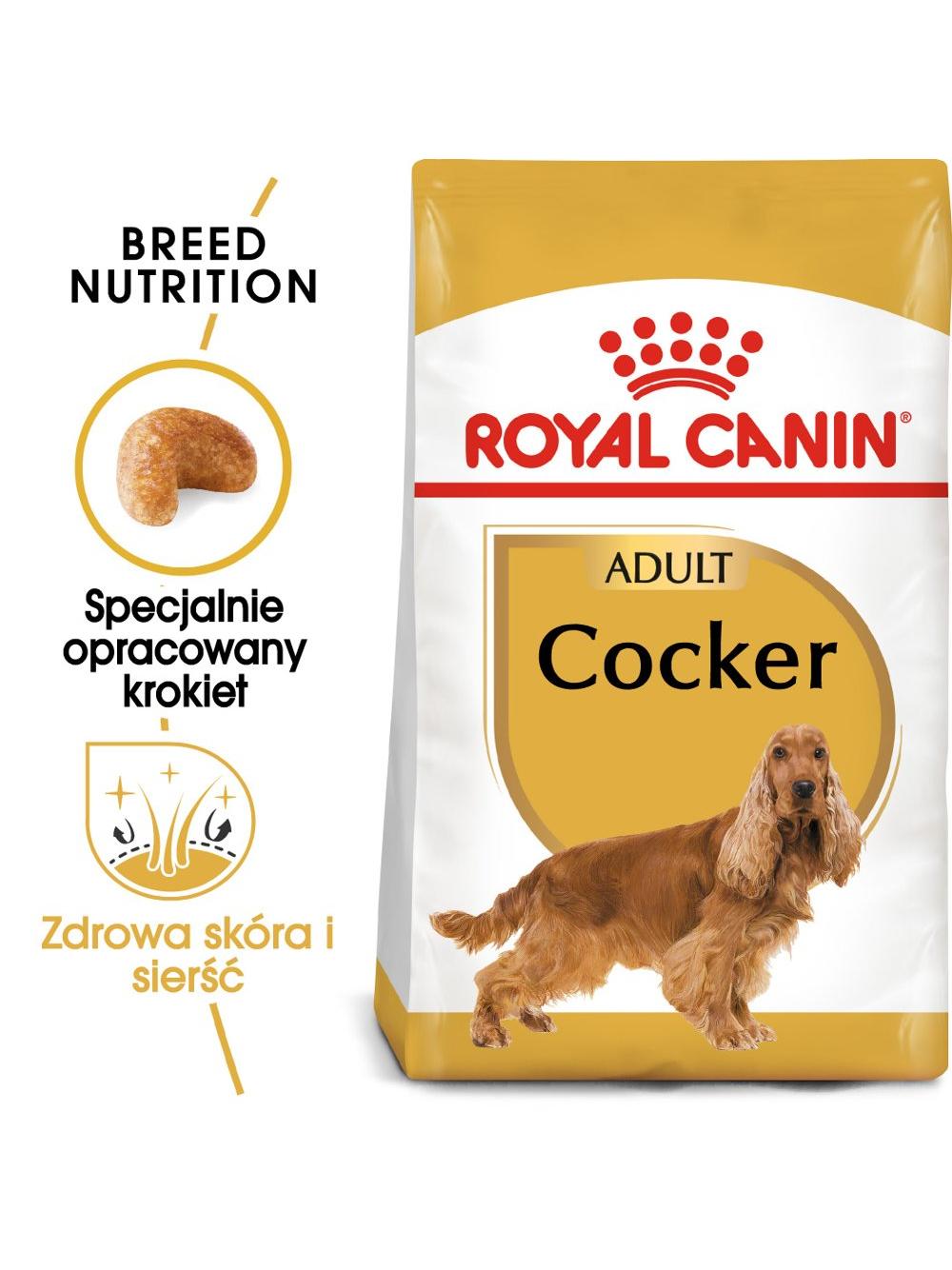 ROYAL CANIN Cocker Spaniel Adult 11,4kg karma sucha dla psów dorosłych rasy cocker spaniel/ opakoanie uszkodzone (7683)