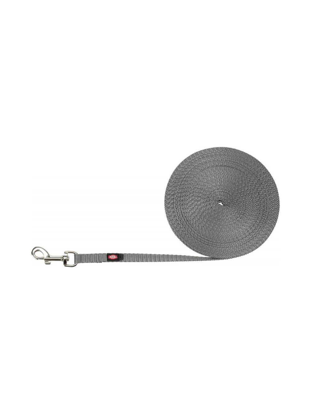TRIXIE Smycz treningowa dla małych psów, taśma parciana, XS–S: 10m/10mm, bardzo lekka, grafit