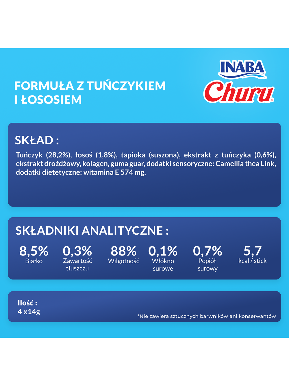 INABA Dog Churu (fish based) Tuna Salmon 4x14g (56g)