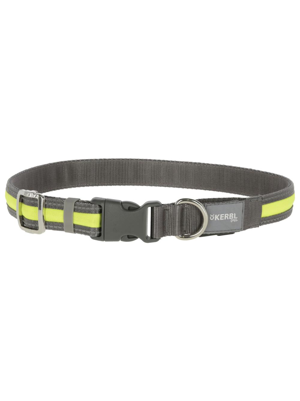 KERBL Obroża podświetlana Light & Reflex, 35 - 50 cm x 20 mm, żółta