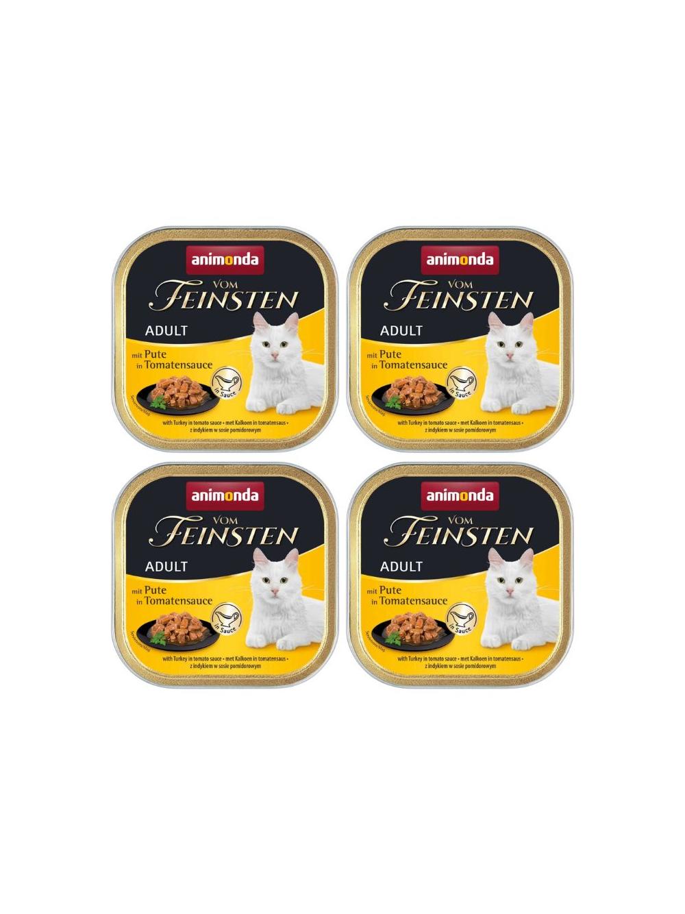 ANIMONDA Cat Vom Feinsten adult NoGrain Indyk w sosie pomidorowym 6x100g