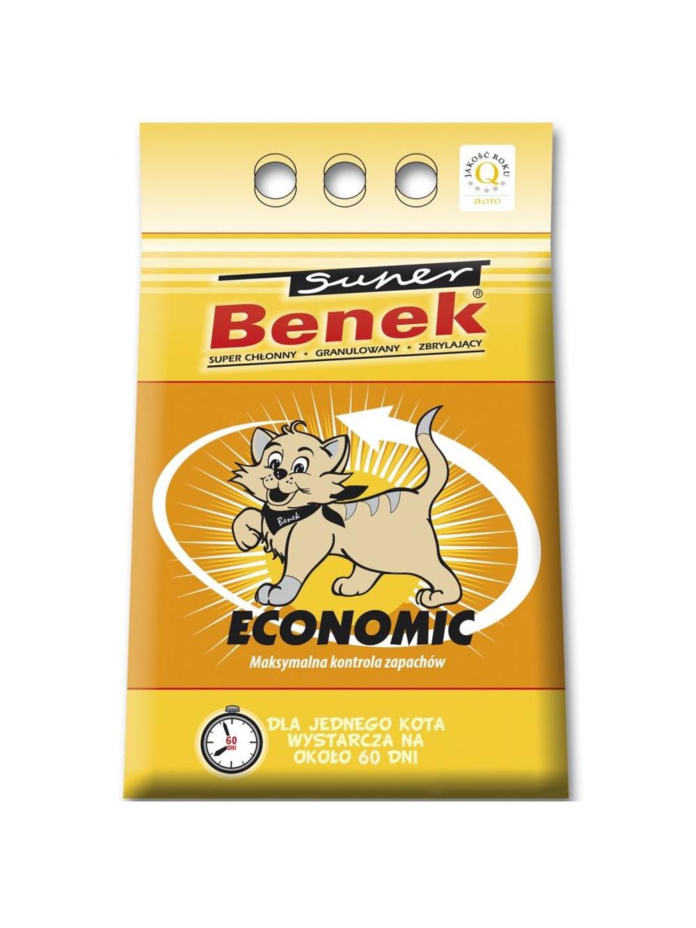 SUPER BENEK Żwirek Economic 5l - 3kg / Opakowanie uszkodzone (8460) !!!