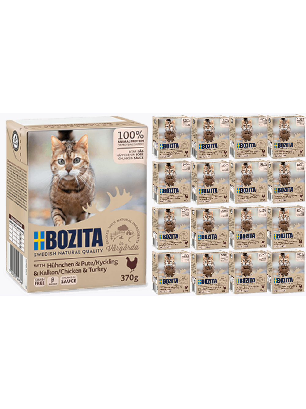 BOZITA Cat Kurczak I Indyk W Sosie  16 x 370g