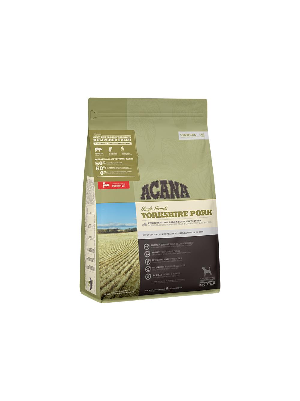 ACANA Singles Yorkshire Pork 2kg + niespodzianka dla psa GRATIS!