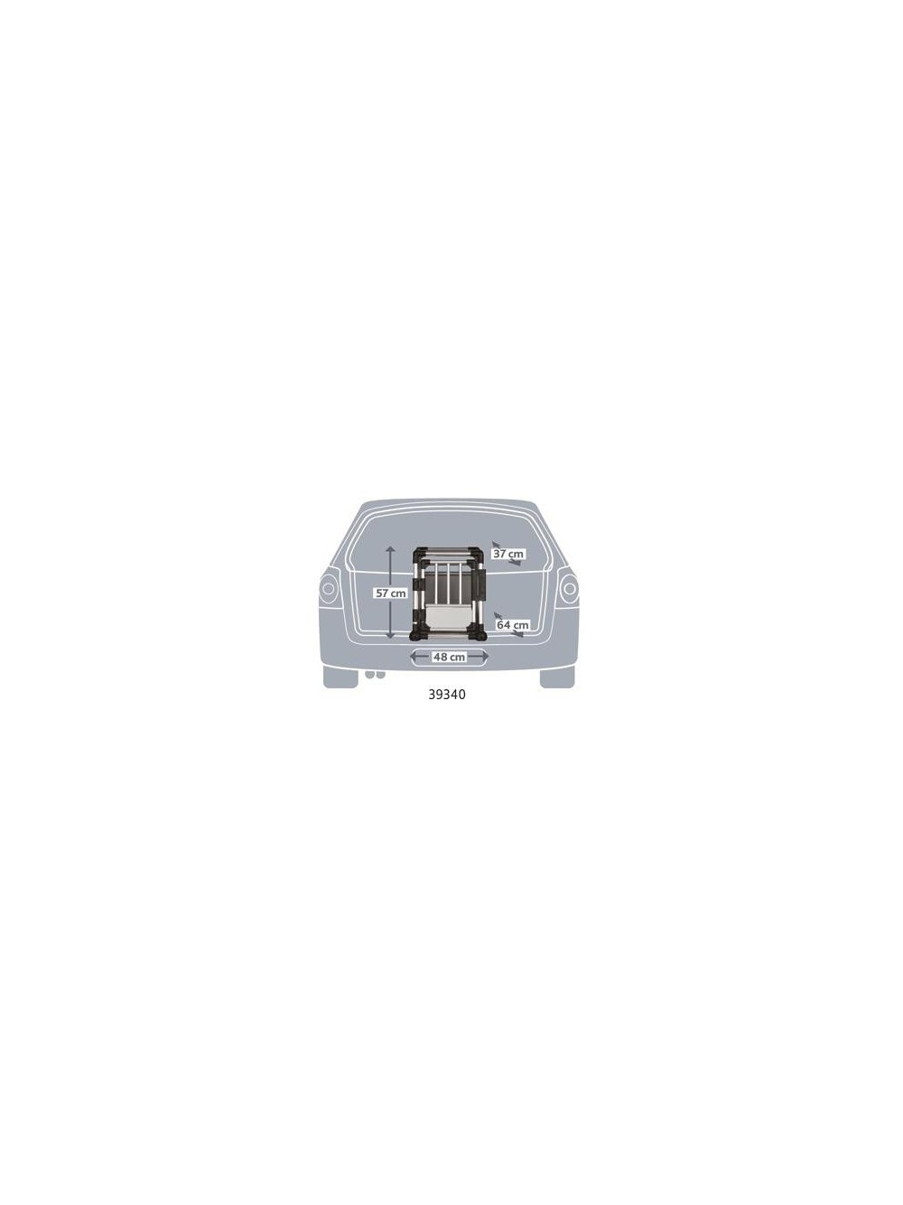 TRIXIE Transporter aluminiowy S 48x57x64cm