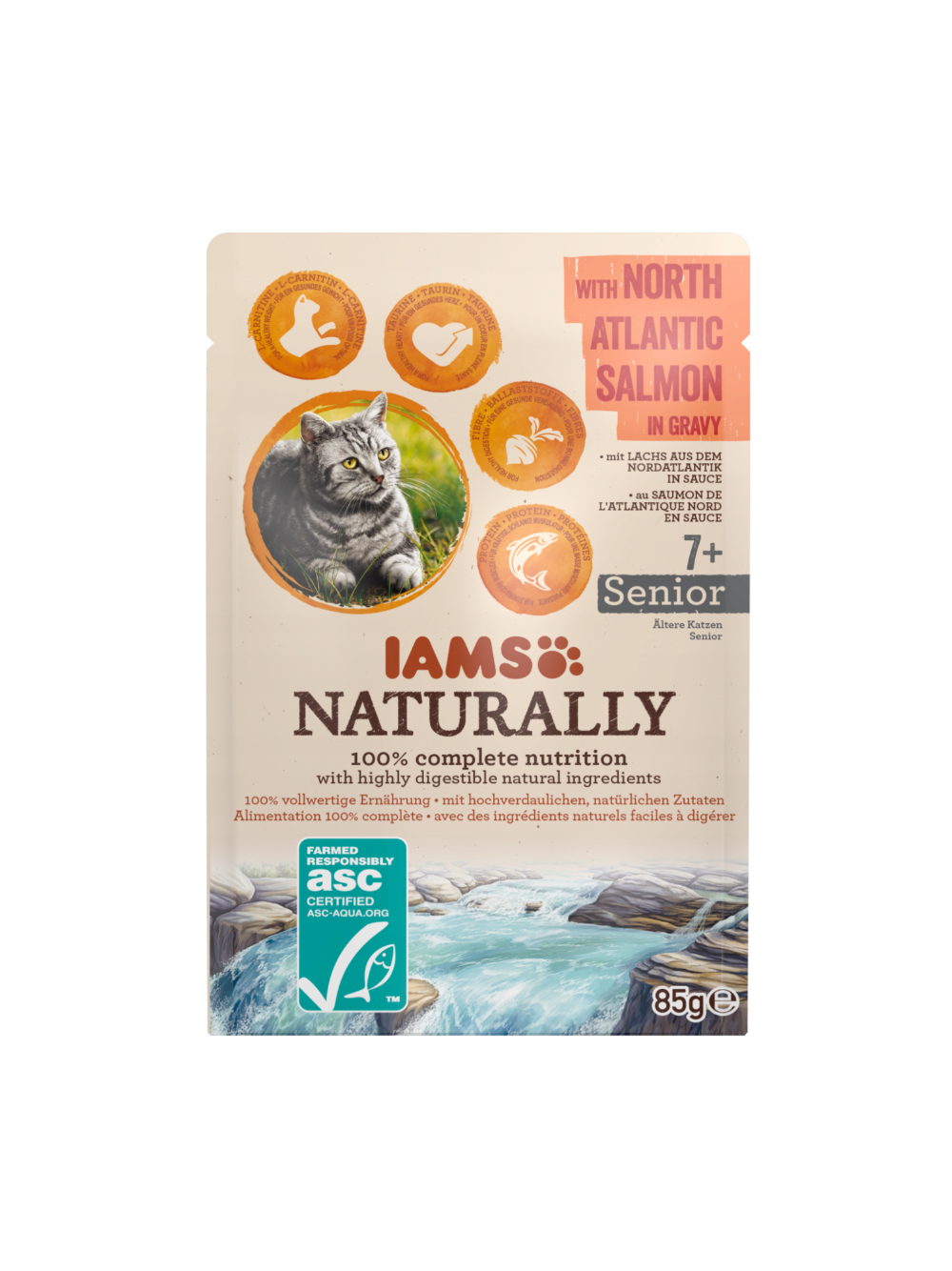 IAMS - Naturally with North Atlantic Salmon in gravy 24x85g