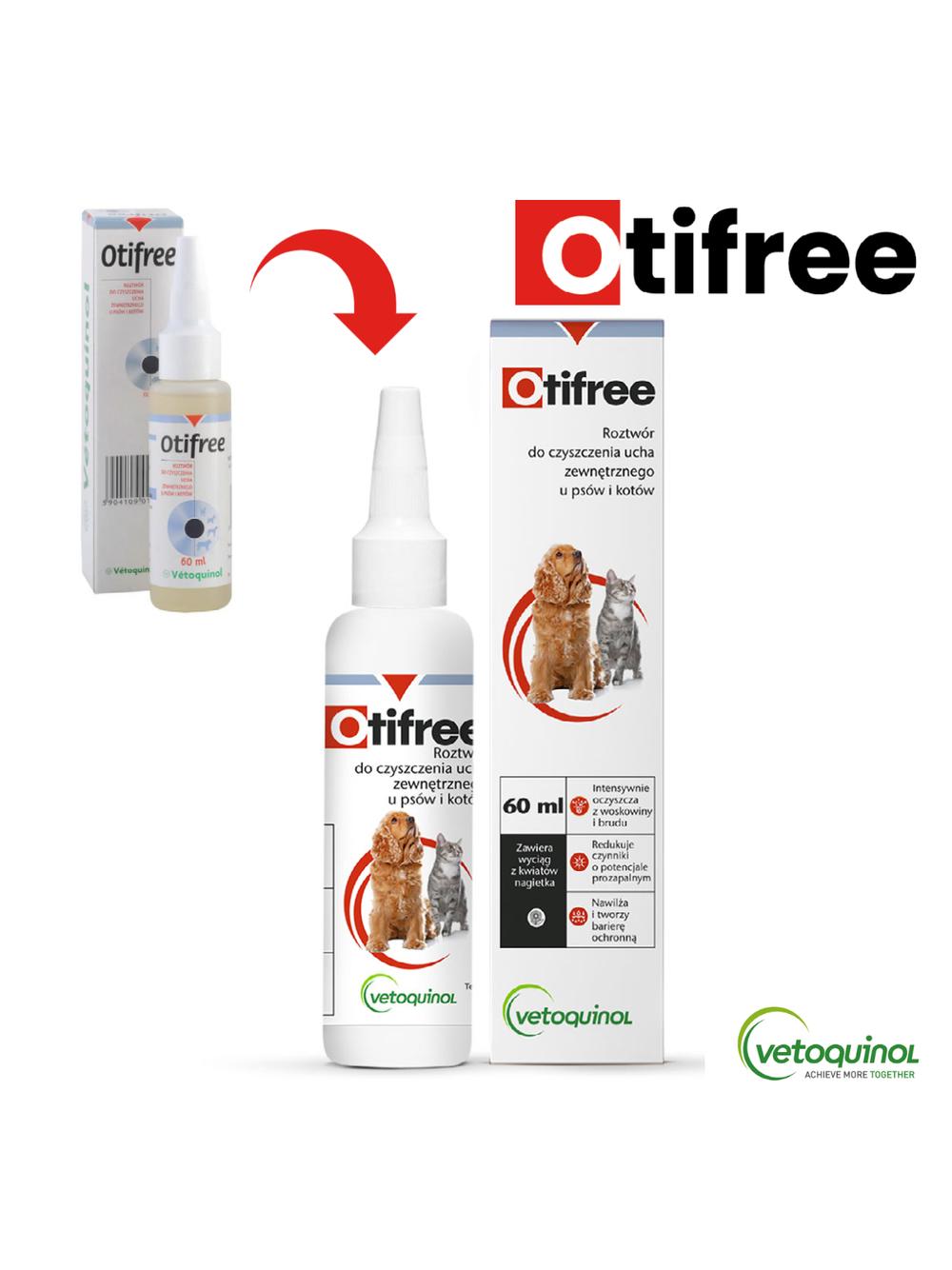 VETOQUINOL Otifree 160ml Dla Psów I Kotów Do Czyszczenia Uszu
