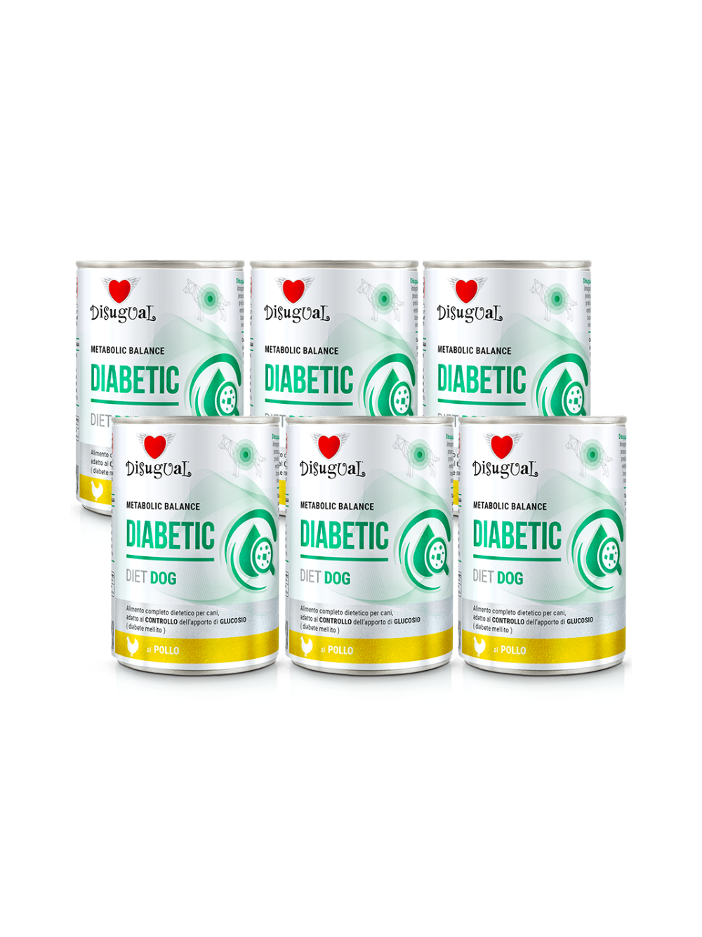 Disugual Karma mokra dla psa Weterynaryjna DIABETIC Kurczak (dorosły) 6x400g