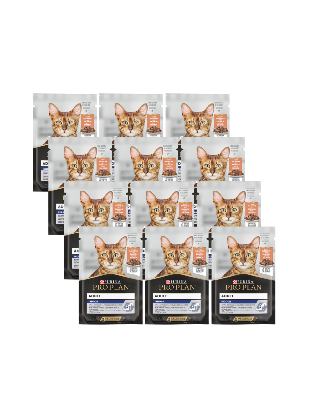 Purina Pro Plan Indoor Adult z łososiem dla kotów 12x85g