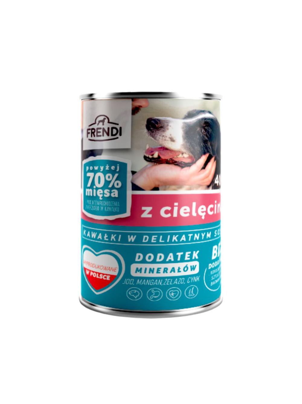 Frendi kawałki w delikatnym sosie z cielęciną 400g dla psa
