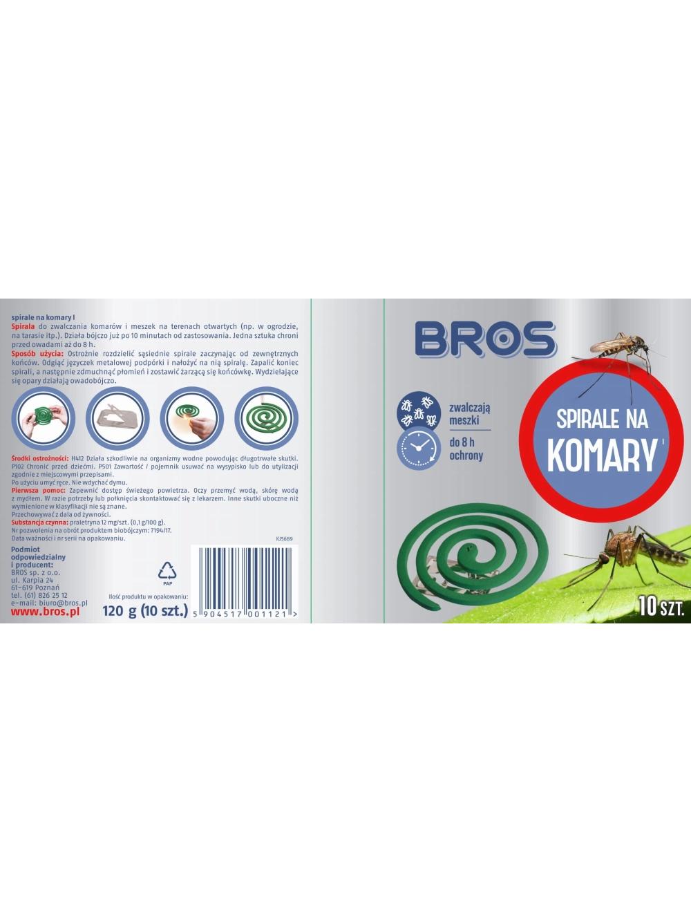 BROS - spirale na komary 10szt
