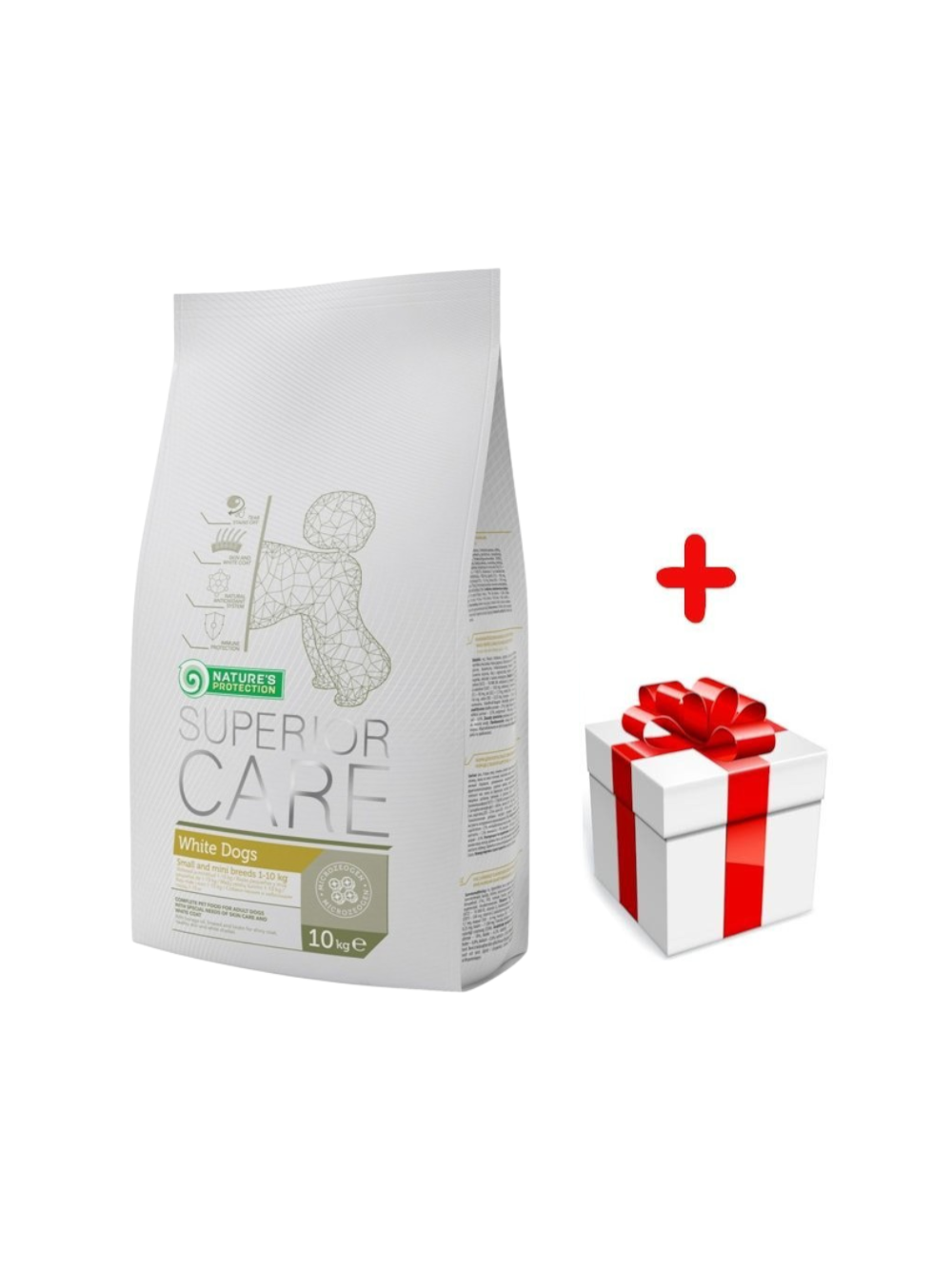 NATURES PROTECTION Superior Care Small Mini White Dogs Adult 10kg + niespodzianka dla psa GRATIS