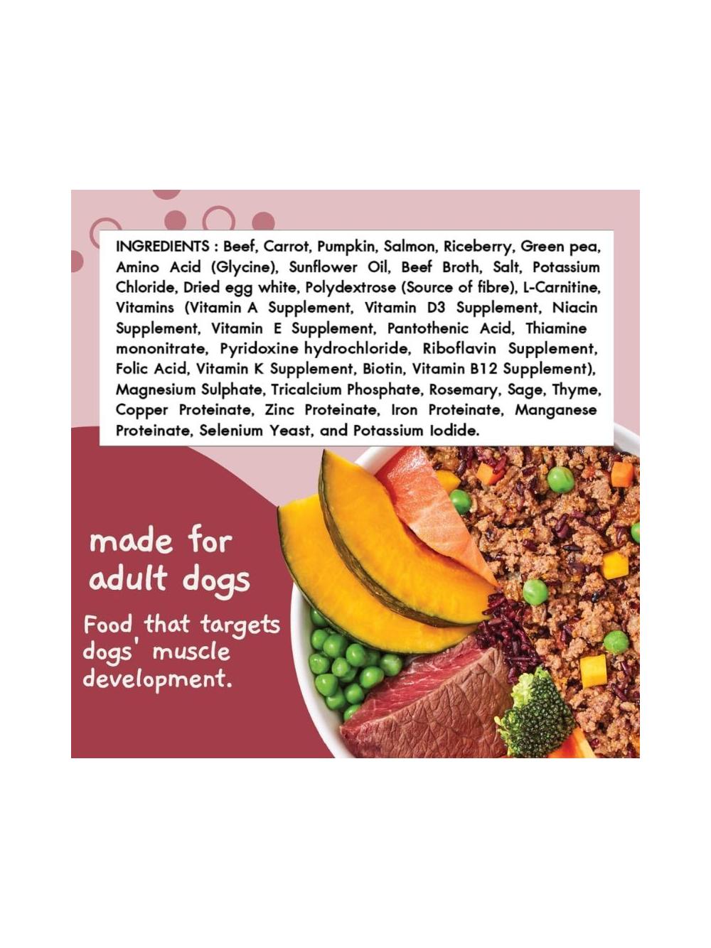 MOOCHIE HOME COOKED Fit and Firm - Beef, Salmon & Rice Berry 255g dla psa