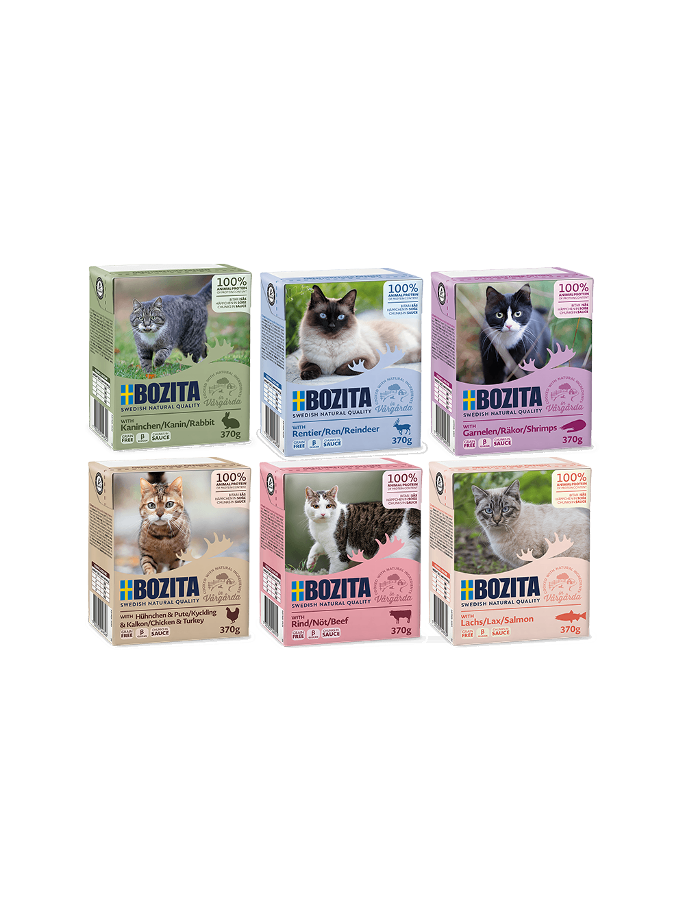 BOZITA Cat Pakiet Próbny W Sosie 6 x 370g