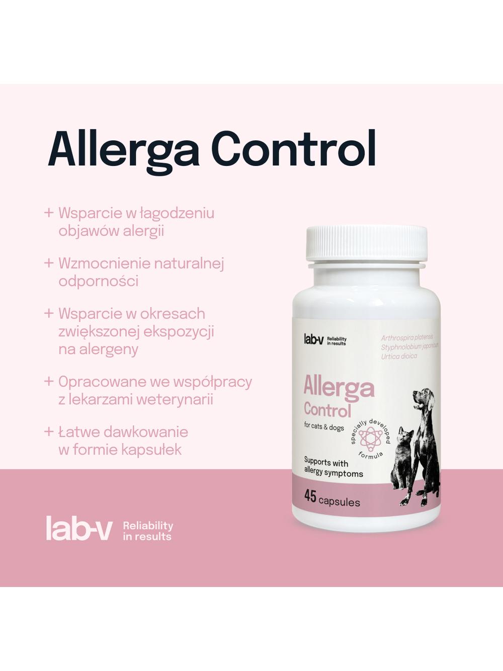 Lab-v Allerga Control – Wsparcie przy objawach alergii 45 kapsułek