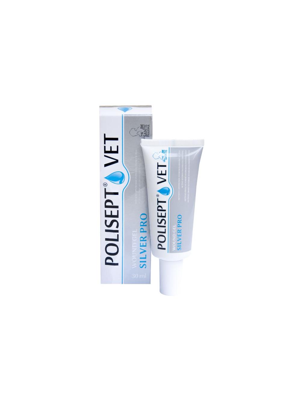 JM SANTE Polisept Vet Wound Gel Silver Pro-żelowy opatrunek dla psów i kotów 30ml