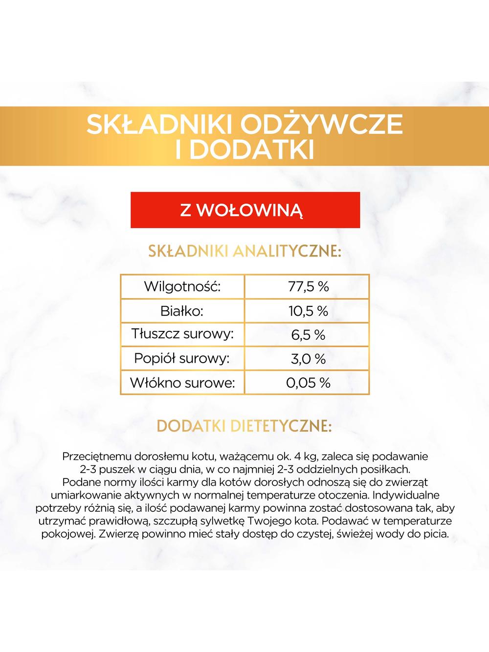 Purina Gourmet Gold mus z wołowiną 85g