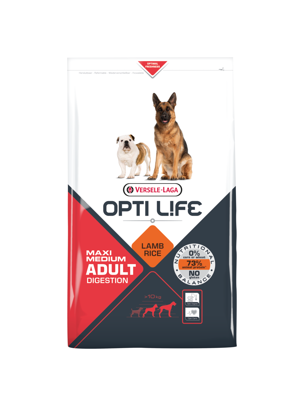 VERSELE-LAGA Opti Life Adult Digestion Medium&Maxi 12,5kg + niespodzianka dla psa GRATIS!