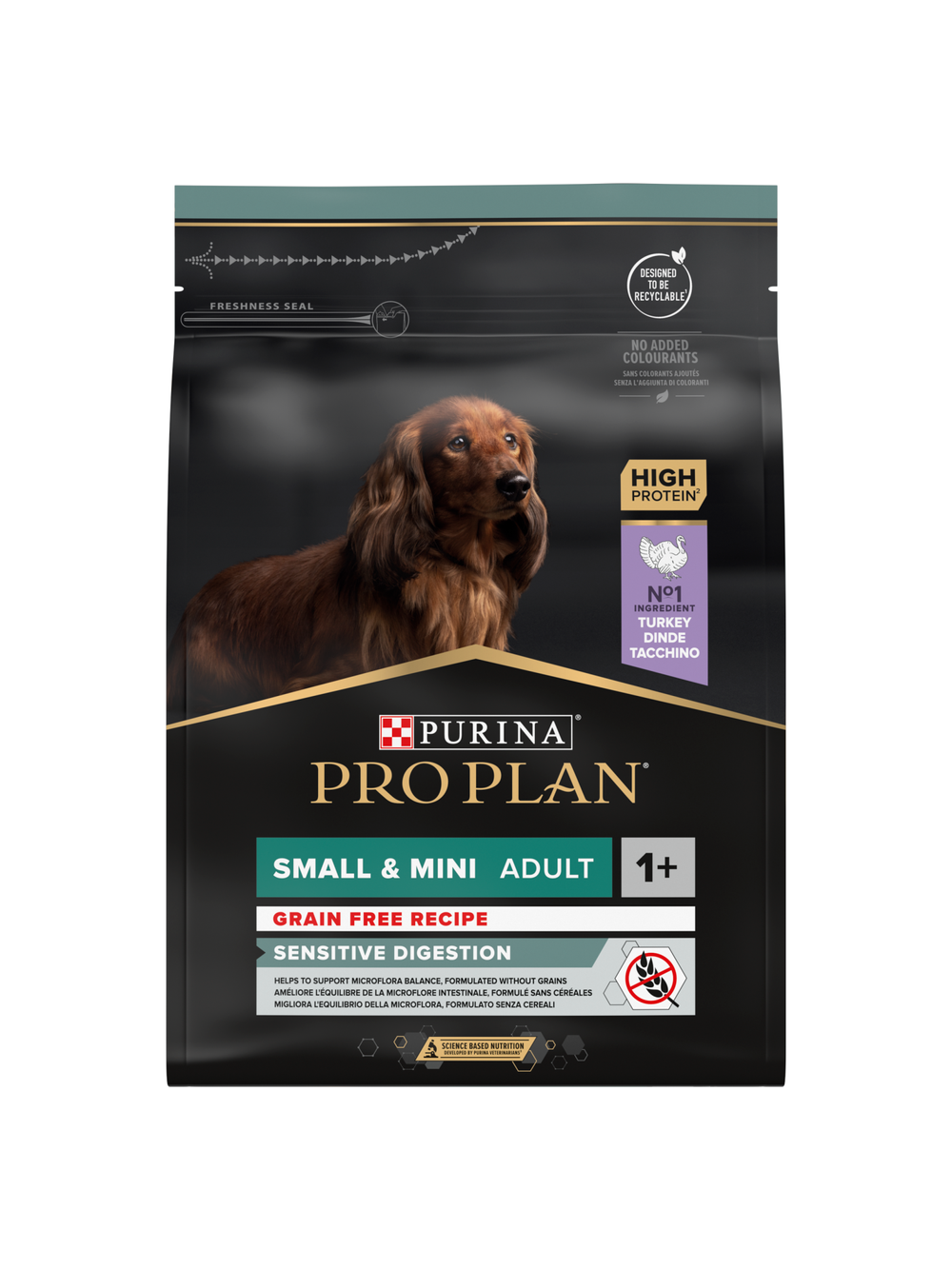 PRO PLAN Sensitive Digestion Small & Mini Adult Karma dla psów bogata w indyka 2,5kg