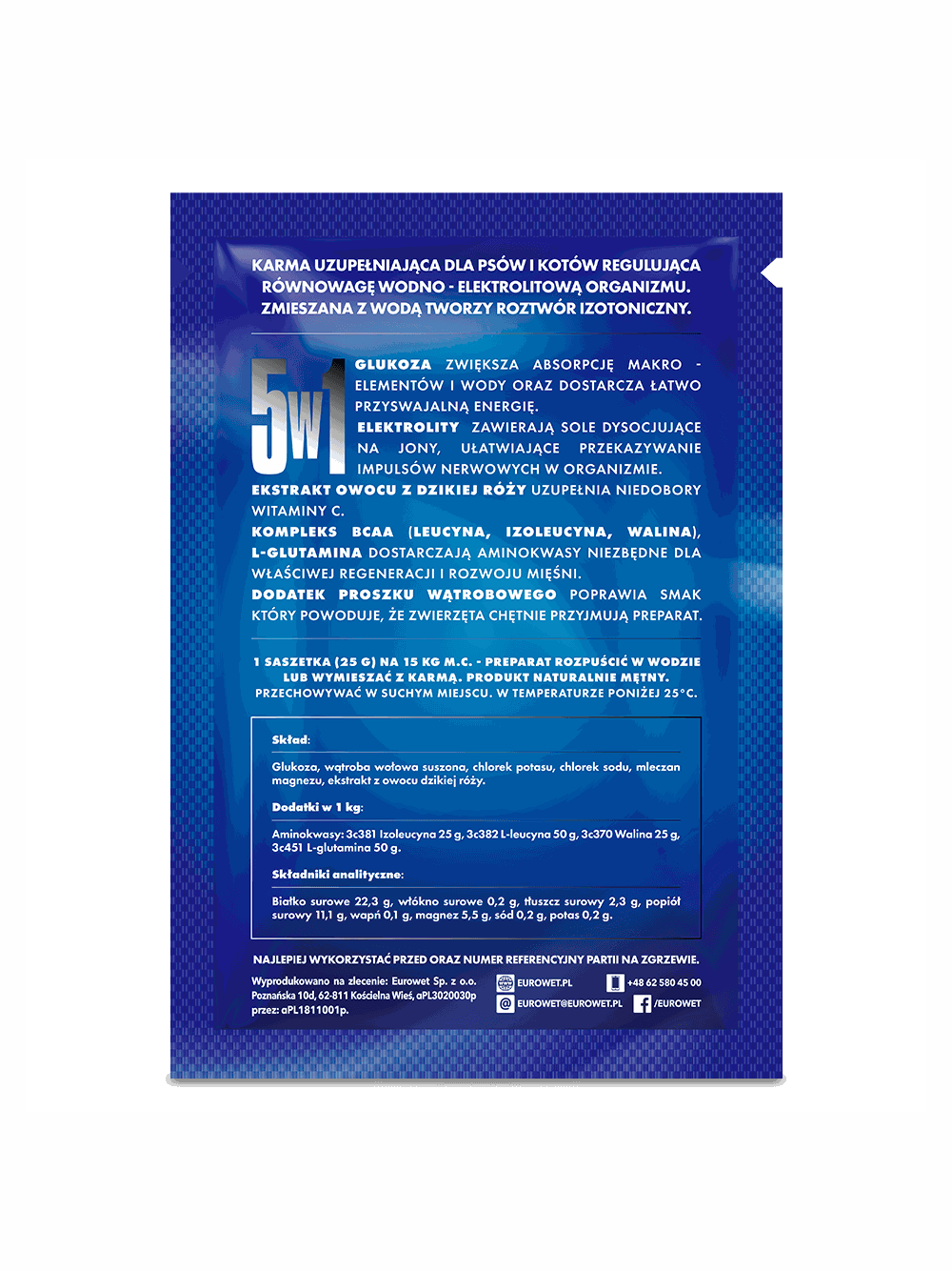 EUROWET Elektrolity dla psa i kota 25g