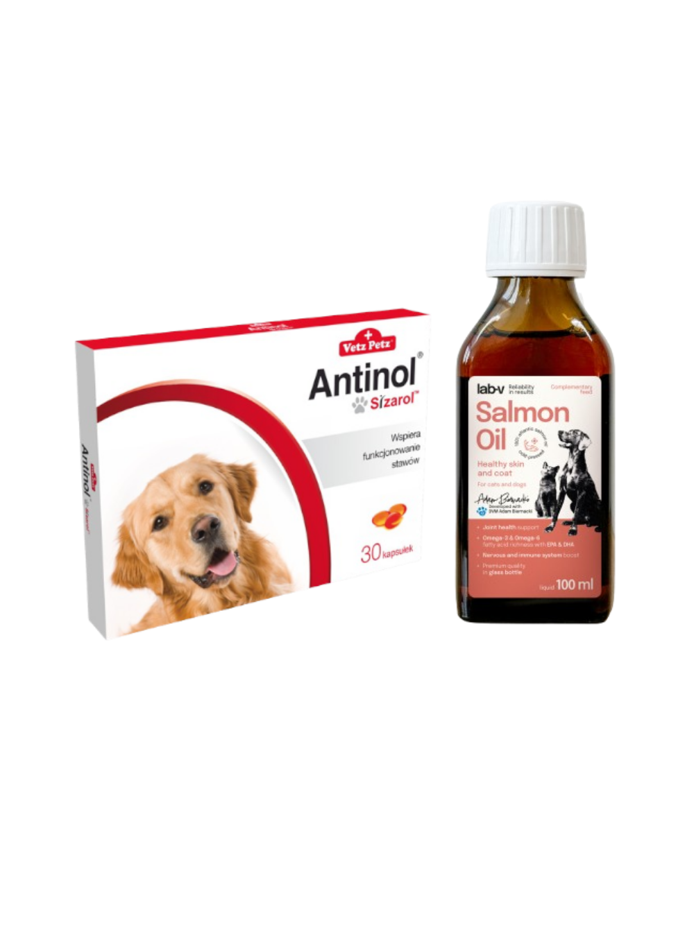 BIOVICO ANTINOL SIZAROL PIES 30 tabletek NA STAWY + Lab-V Olej z Łososia 100% Dla Psa i Kota w Każdym Wieku 100ml Tłoczony Na Zimno GRATIS !!!
