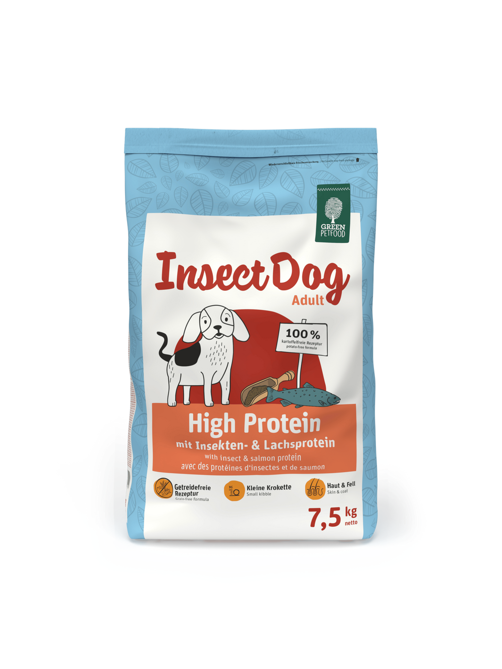 GREEN PETFOOD InsectDog High Protein 7,5kg + GREEN PETFOOD InsectDog High Protein 900g GRATIS!!!