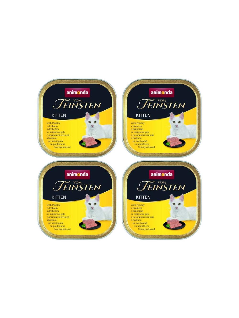 ANIMONDA Vom Feinsten Kitten smak: z drobiem 32x100g SUPER CENA