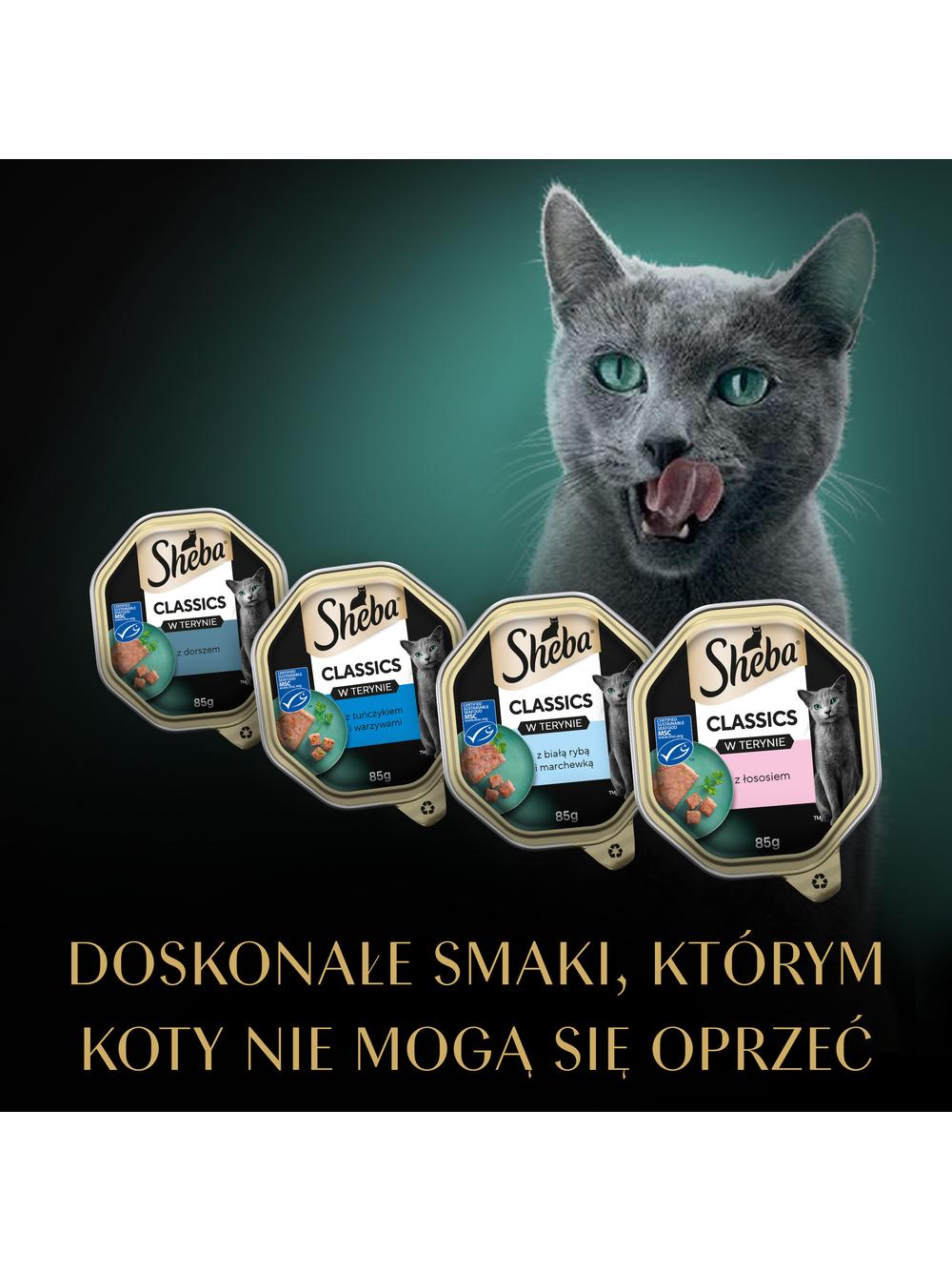 SHEBA Classics Rybne Smaki tacki 32x85g