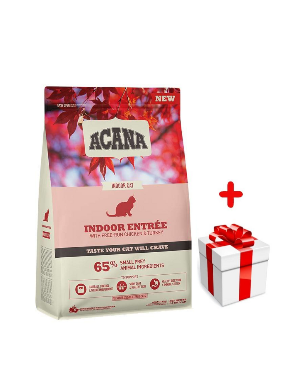 ACANA Indoor Entree Cat 1,8kg + niespodzianka dla kota GRATIS!