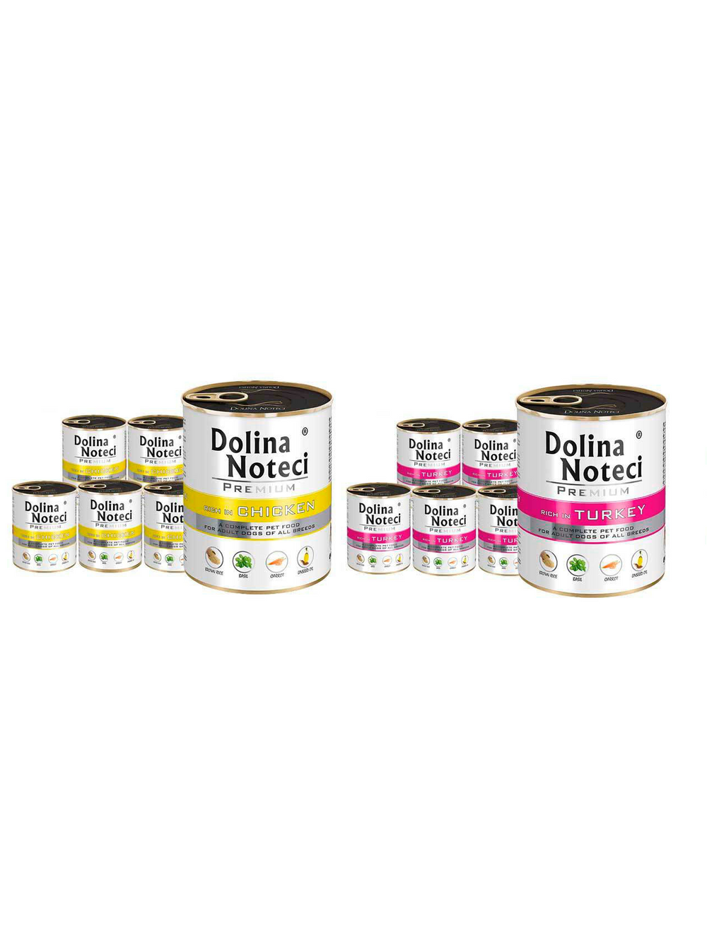 Dolina Noteci PREMIUM bogata w kurczaka i indyka 24x800g