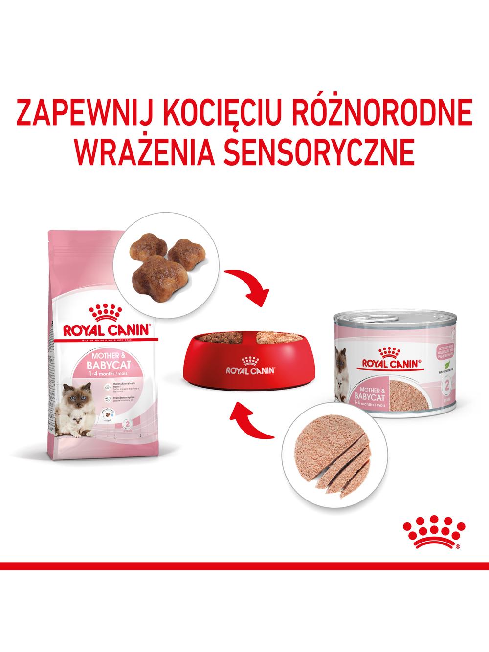 ROYAL CANIN®   Babycat Instinctive Mousse 195 g puszka karma mokra, mus dla kociąt od odsadzenia do 4 miesiąca życia
