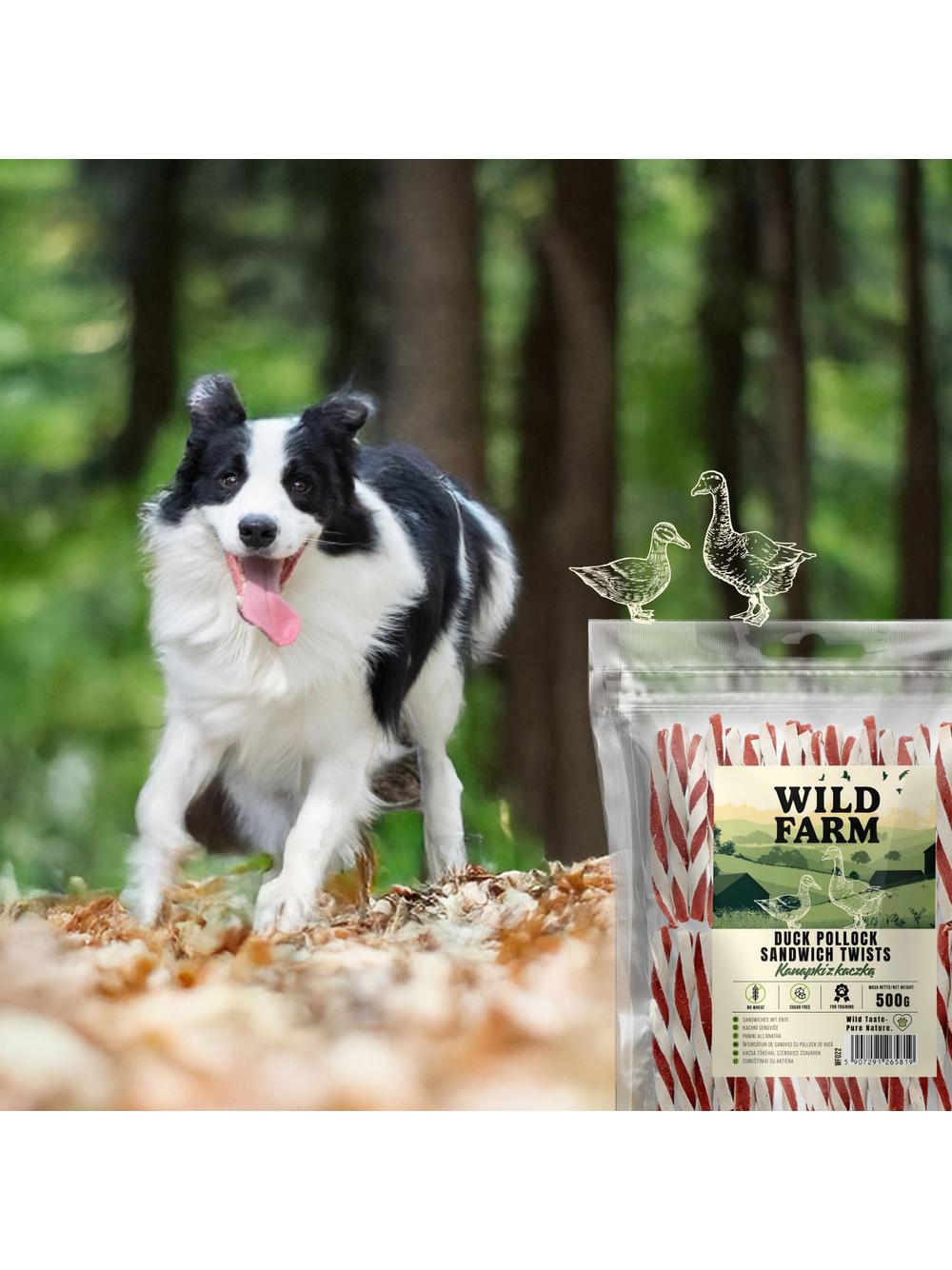 WILD FARM kanapka z kaczką 500g przysmak dla psa