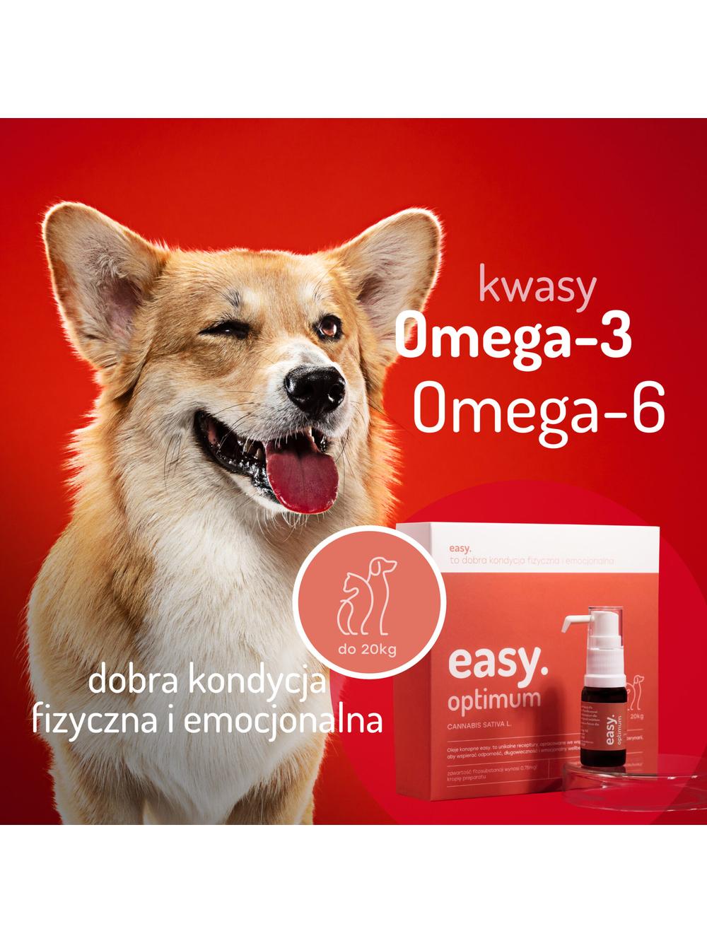 Easy. Olej konopny dla psów i kotów Optimum do 20kg