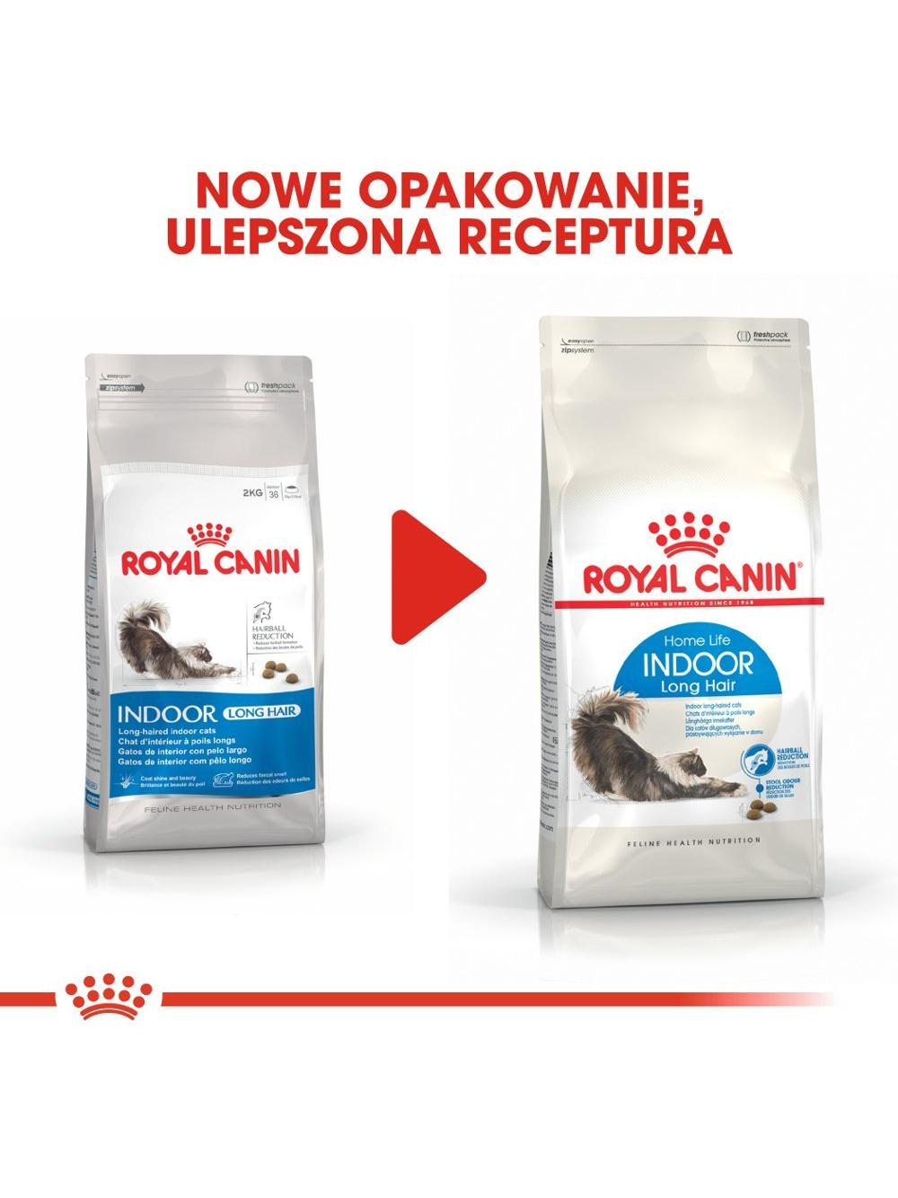 ROYAL CANIN  Indoor Long Hair 10kg karma sucha dla kotów dorosłych, długowłose, przebywających wyłącznie w domu  + niespodzianka dla kota GRATIS!
