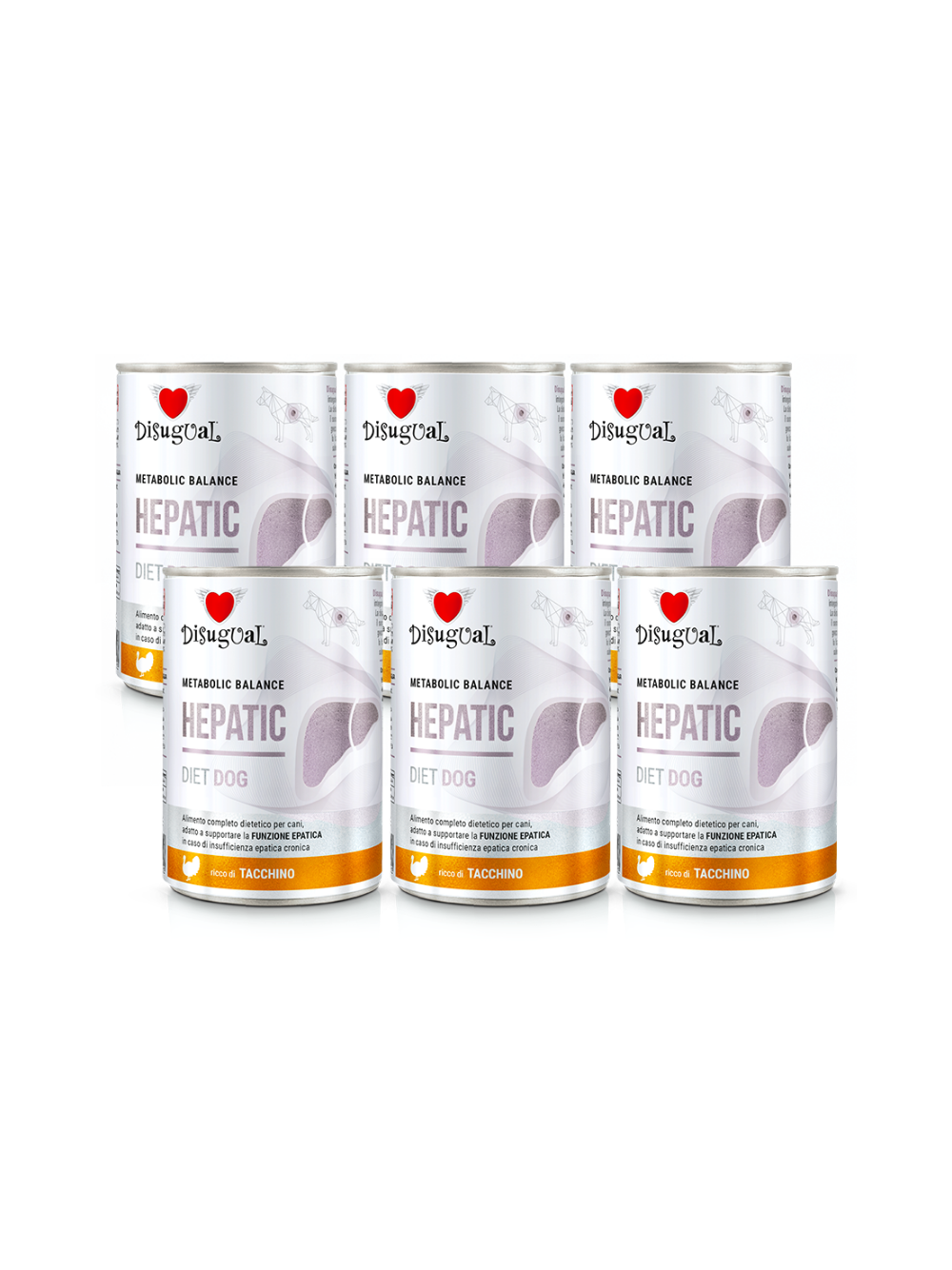 Disugual Karma mokra dla psa Weterynaryjna HEPATIC Indyk (dorosły) 6x400g