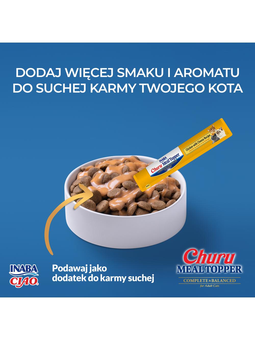 INABA  Cat Meal Topper Chicken wiith Cheese Recipe 4x14 (56g)