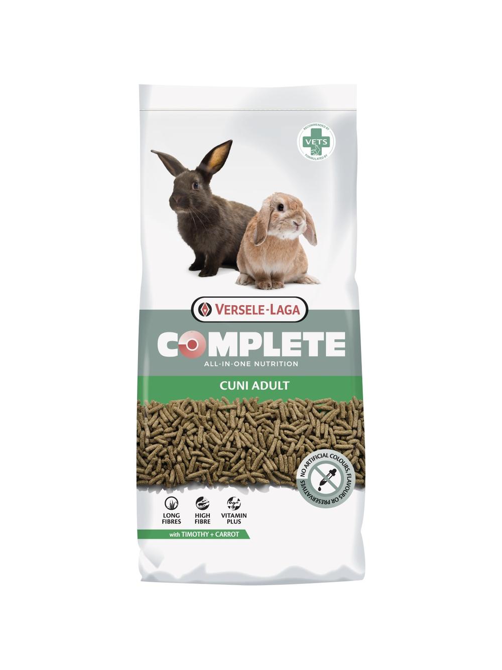 VERSELE-LAGA Cuni Adult Complete 8kg Pokarm dla królików + VITAPOL Kolby Smakers orzechowe dla gryzonia i królika op. 2szt.