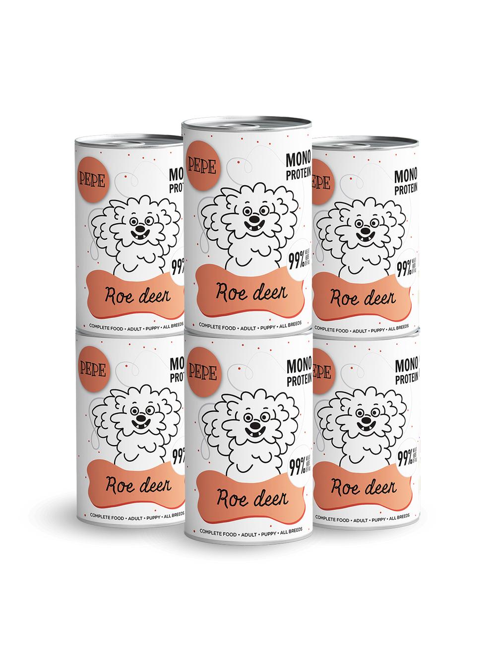 PEPE MONO PROTEIN Roe deer (sarna)  6x400g