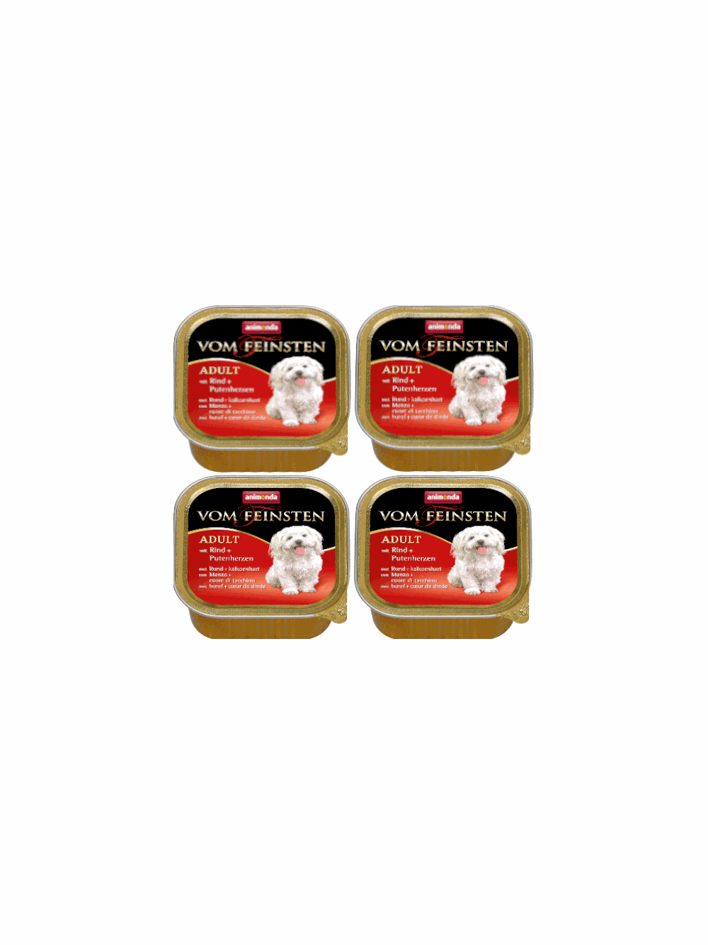 ANIMONDA Dog Vom Feinsten Adult smak: wołowina i serca indyka 22x150g