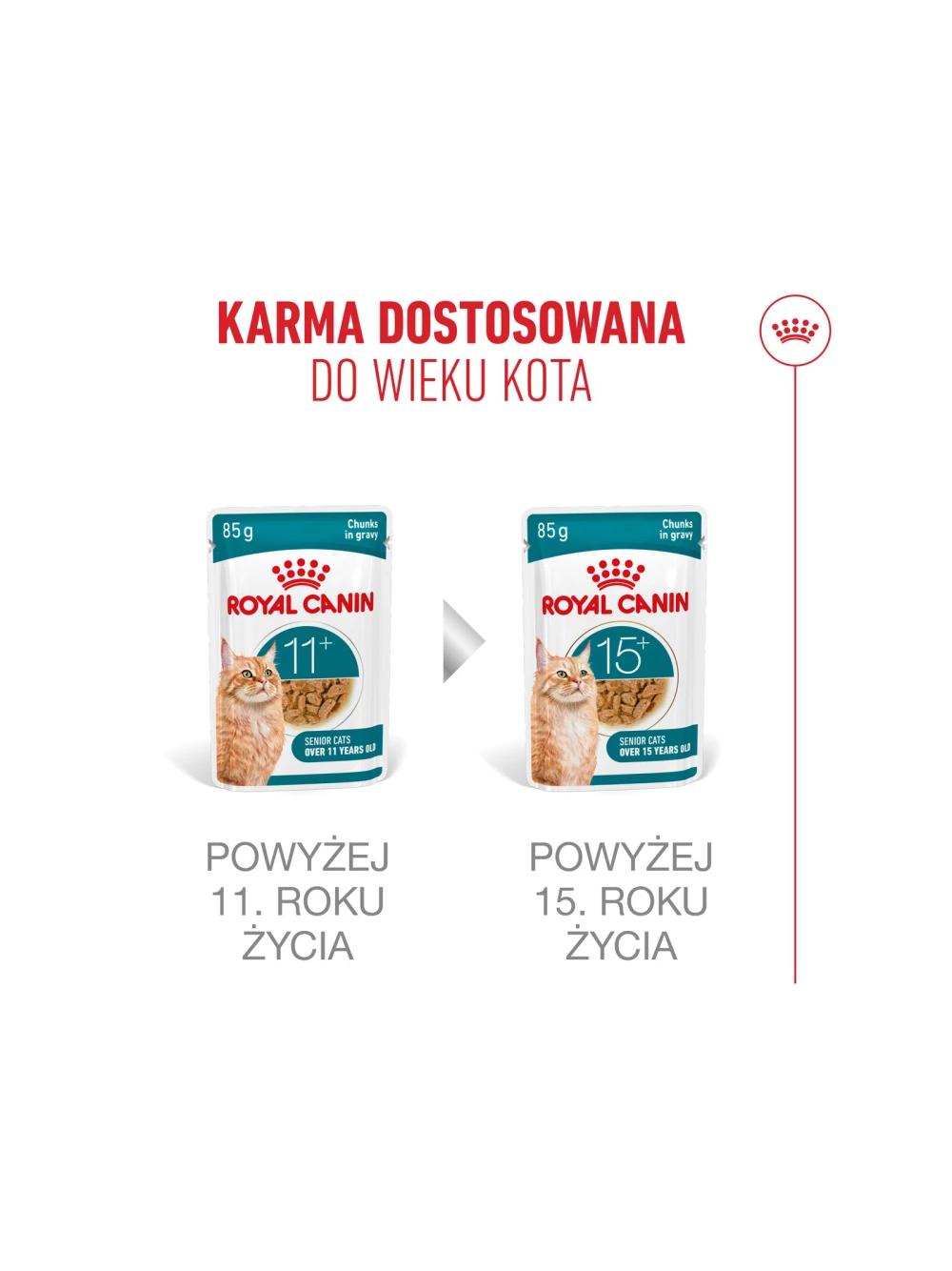 ROYAL CANIN mokra karma dla kotów, Senior Ageing 11+, sos12x85 g