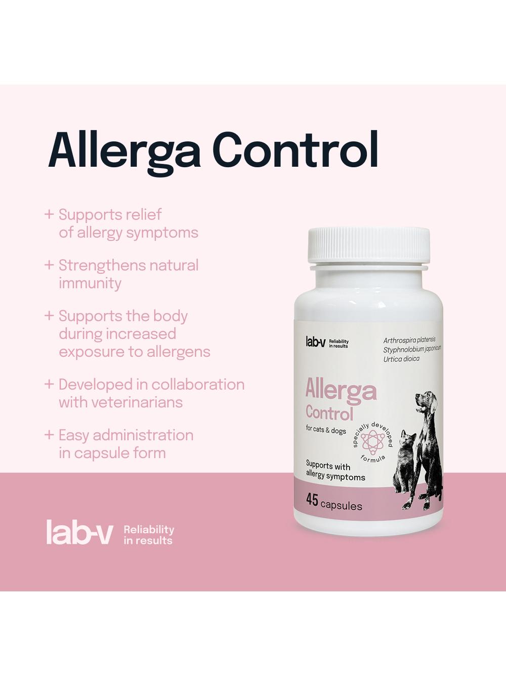 Lab-v Allerga Control – Wsparcie przy objawach alergii 45 kapsułek